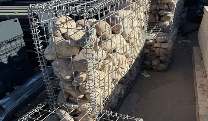 Filled Gabion Baskets