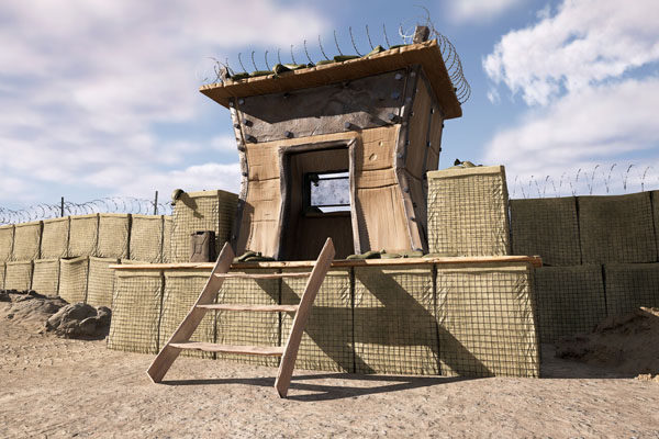 Modular Gabion Blast Wall